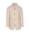 Herno Padded Jacket With Horizontal Quilting In Neutral