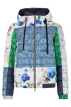 Herno Padded Jacket With Patchwork Designs In Multi