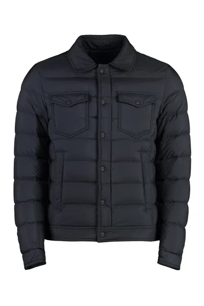 Herno Padded Jacket With Snaps In Black