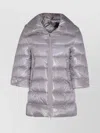 Herno Padded Jackets With High Collar And Side Pockets In Gray