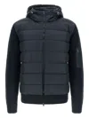 Herno Padded-knitted Down Jacket In Blue