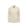 Herno Padded Linen Down Jacket With Classic Button Closure