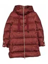 Herno A-shaped Down Jacket In High-density Satin In Brown