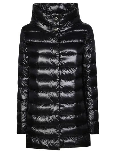 HERNO PADDED LONG COAT WITH FLARED SILHOUETTE