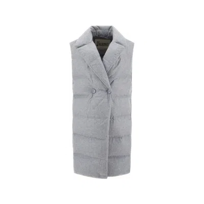 HERNO PADDED LONG GILET COAT