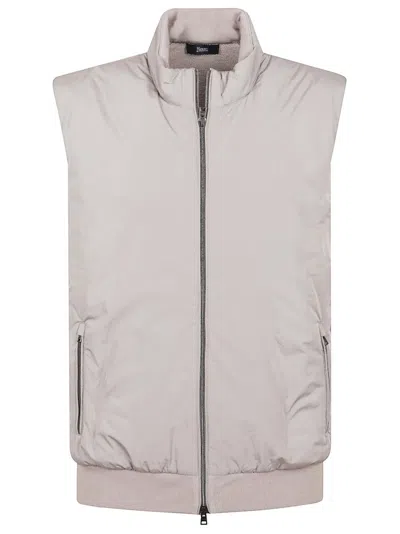 HERNO PADDED NYLON AND KNIT SLEEVELESS