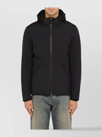 HERNO PADDED NYLON PARKA WITH HOOD AND SIDE POCKETS