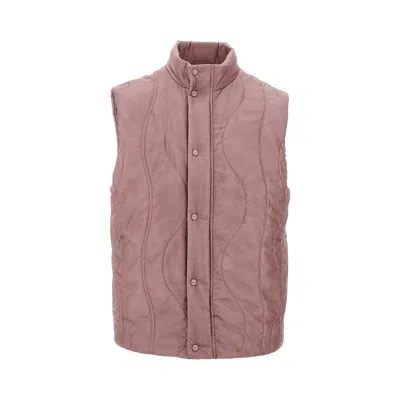 Herno Padded Nylon Vest In Powder