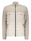 Herno Padded-panel Knitted Jacket In Neutral