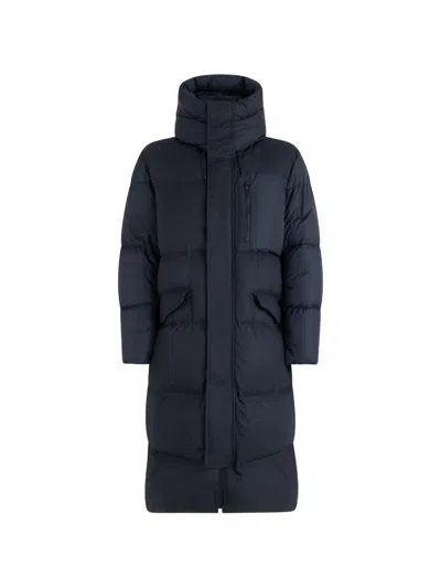 Herno Padded Panelled Coat In Blue