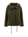 Herno Puffer Jackets With Drawstring Hem And Hood In Green