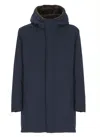 Herno Deep Blue Padded Parka With Adjustable Hood In Blue