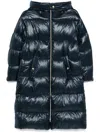 Herno Padded Parka Coat In Blue
