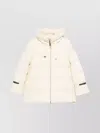 Herno Hooded Medium-length Wool Down Jacket With Zip Clothing In Neutral