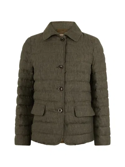 Herno Padded Pocket Jacket In Green