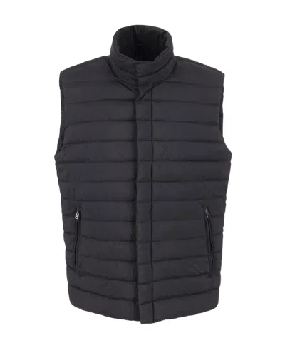 Herno Lo Smanicato Padded Vest In Dark Blue