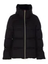 Herno Bell-sleeve Quilted Padded Jacket In Black
