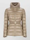 Herno Padded Quilted Down Jacket With Fur Trim In Brown