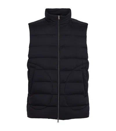 Herno Padded Quilted Gilet In Black