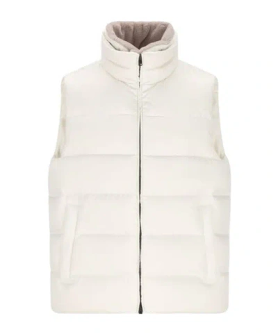 Herno Padded Quilted Gilet In White