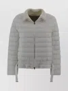 Herno Padded Ribbed Collar Down Jackets In Gray