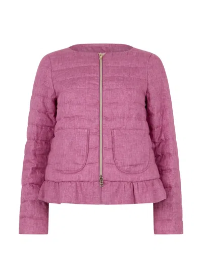 Herno Padded Ruffled Jacket In Multi