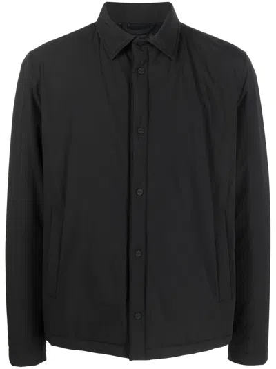 Herno Padded Shirt Jacket In Black