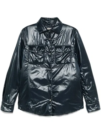 Herno Padded Shirt Jacket In Blue