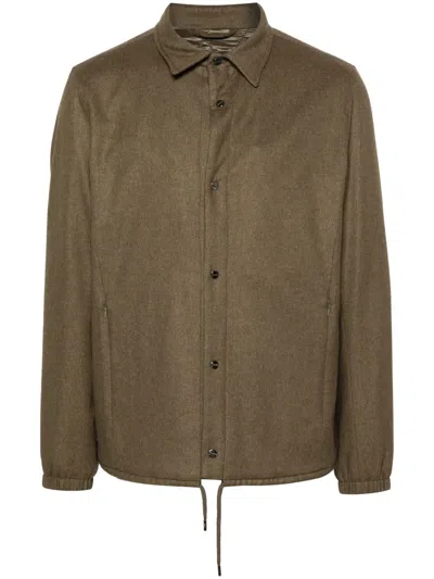Herno Padded Shirt Jacket In Grün