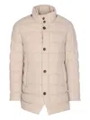 Herno Men Single Breasted Down Jacket In Neutral