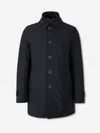 Herno Medium-length Structured Coat With Button-up Front