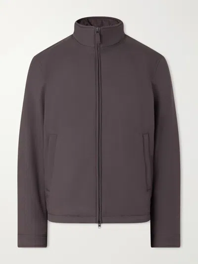 Herno Padded Twill Bomber Jacket In Gray