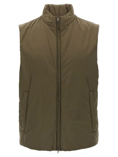 Herno Padded Vest Gilet Multicolor In Brown