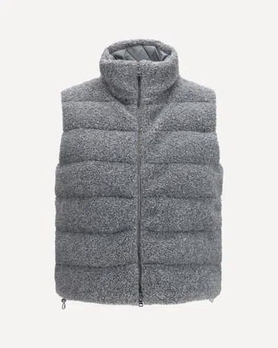 Herno High-necked Vest In Gray