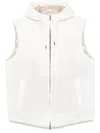 Herno White Padded Vest With Zip Front In White