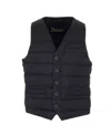 Herno Padded Button-up Gilet Vest In Black