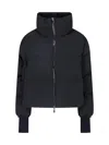 Herno Black High Neck Double-slider Zip Polyamide Jacket In Black