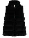 Herno Padded Zip-up Gilet In Schwarz