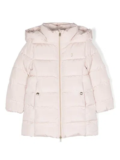 Herno Kids' Long Padded Jacket In Rosa