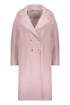 Herno Pale Pink Long Coat Elegant And Versatile In Pink