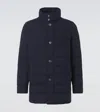 Herno Carcoat In Easy Cashmere Mix In Blue