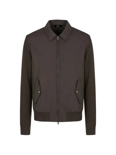 Herno Panelled Cardigan In Multi