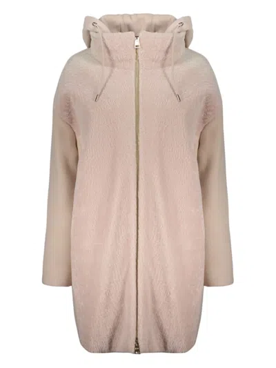 Herno Panelled Coat In White