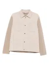 Herno Tailored Blazer With Chest Pockets And Collared Neck In Neutral