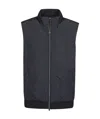 Herno Vest With High Collar And Zip Pockets In Black