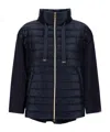 Herno Panelled Drawstring Jacket In Blue