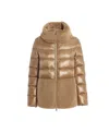 Herno Panelled High-neck Puffer Jacket In Brown