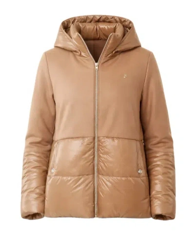 Herno Panelled Hooded Jacket In Pink