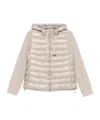 Herno Panelled Hooded Jacket In Pink