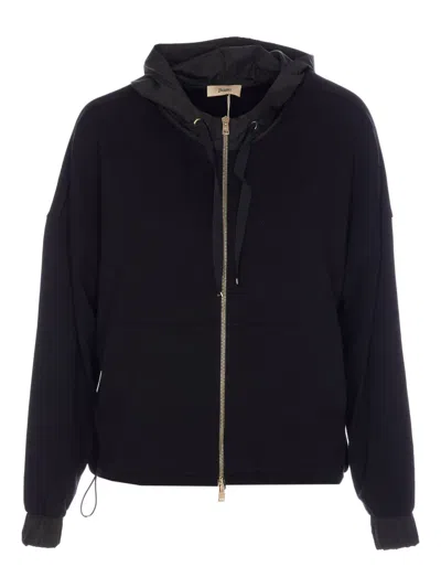 HERNO PANELLED HOODIE